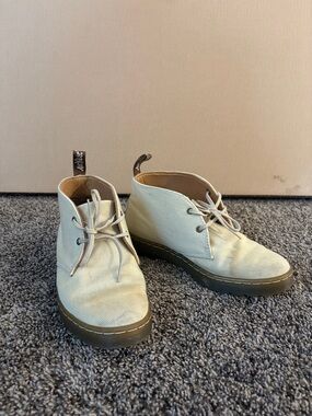 Dr. Martens Beige Canvas Chukka Boots